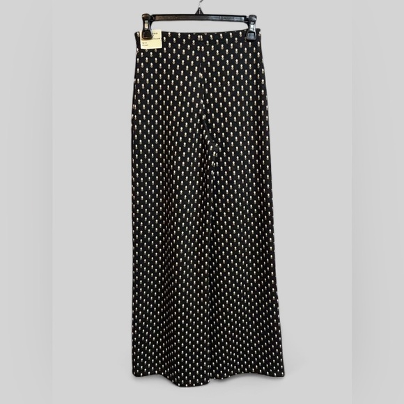 Max Studio London Pintuck Wide Leg Trouser High Rise Full Length Size XS NWT - Picture 7 of 8